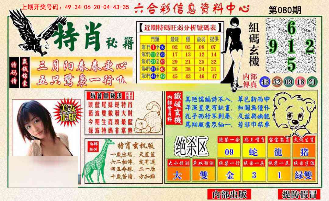 080期特肖秘籍[图]